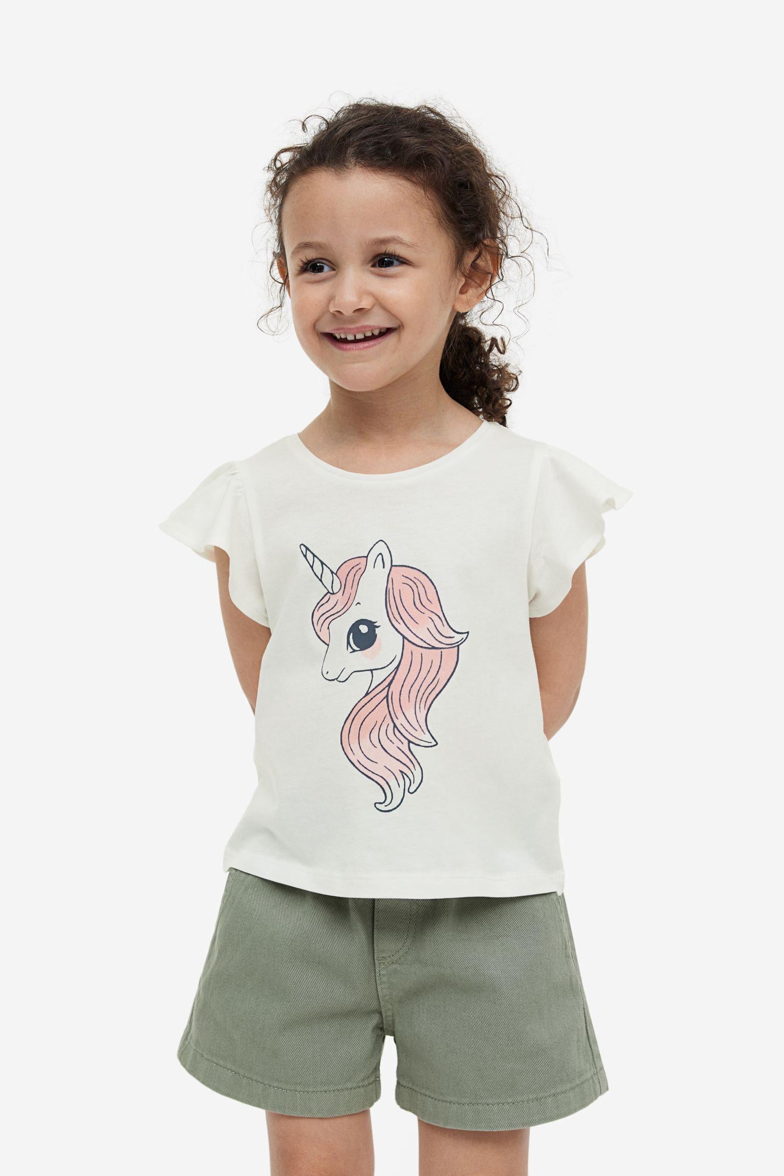 Футболка H&M 92 см Білий Єдиноріг (A22041143864)