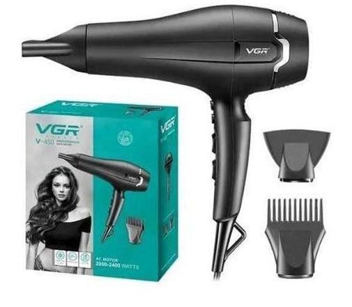 Фен для сушіння укладання волосся VGR V-450 Professional Powerful 2000-2400 Вт (2271720439)