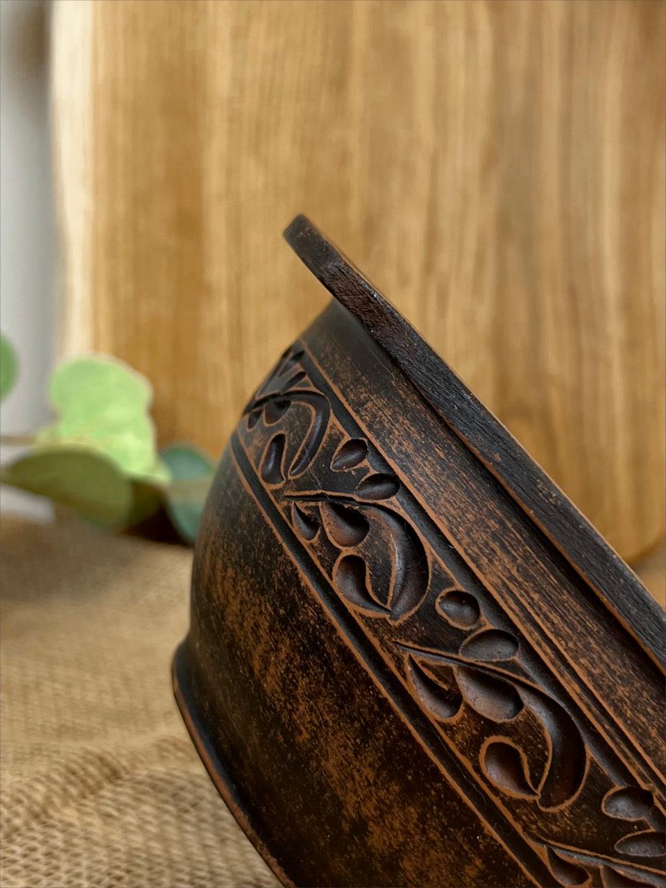 Бульйонниця керамічна керамічна різьблена декор 0,6 л (3000-17) - фото 4