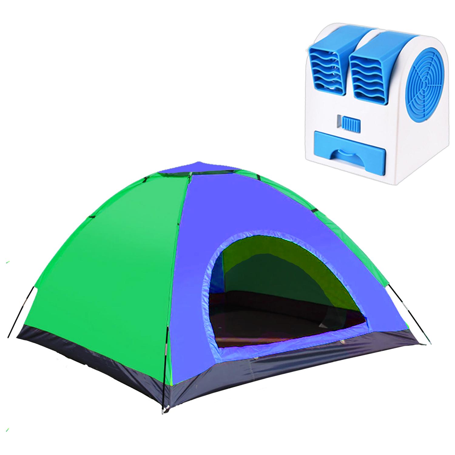 Намет туристичний 2-х місний 2х1х1,1 м та охолоджувач повітря Air Cooler Mini Синій/Зелений (f03fdab7) Намет туристичний 2-х місний 2х1х1,1 м та охолоджувач повітря Air Cooler Mini Синій/Зелений (f03fdab7)