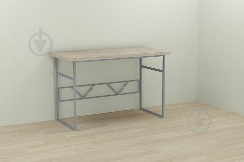 Компьютерный стол Ferrum-decor Раян 75x120x70 серый ДСП Дуб Сонома 32мм