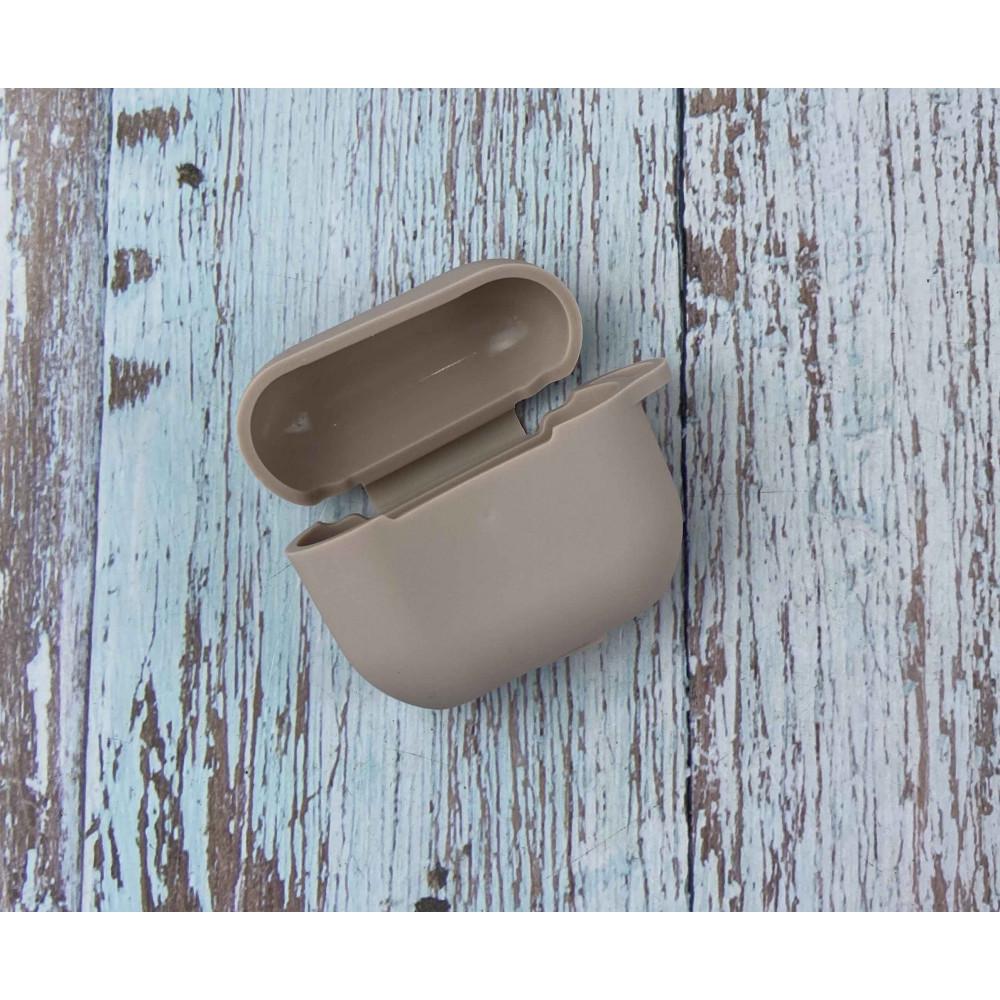Силиконовый чехол с карабином для наушников AirPods 3 Бежевый Силиконовый чехол с карабином для наушников AirPods 3 Бежевый