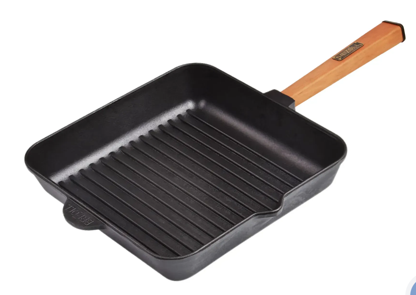 Сковорода-гриль чугунная Brizoll Optima квадратная 280х280х50 мм Черный (O282850G-P)