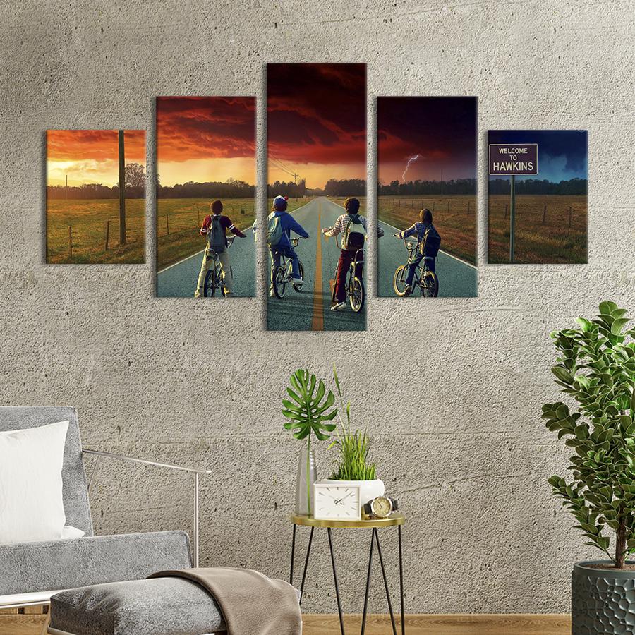 Картина на холсте Сериал Stranger Things 162x80 см (1416-52)