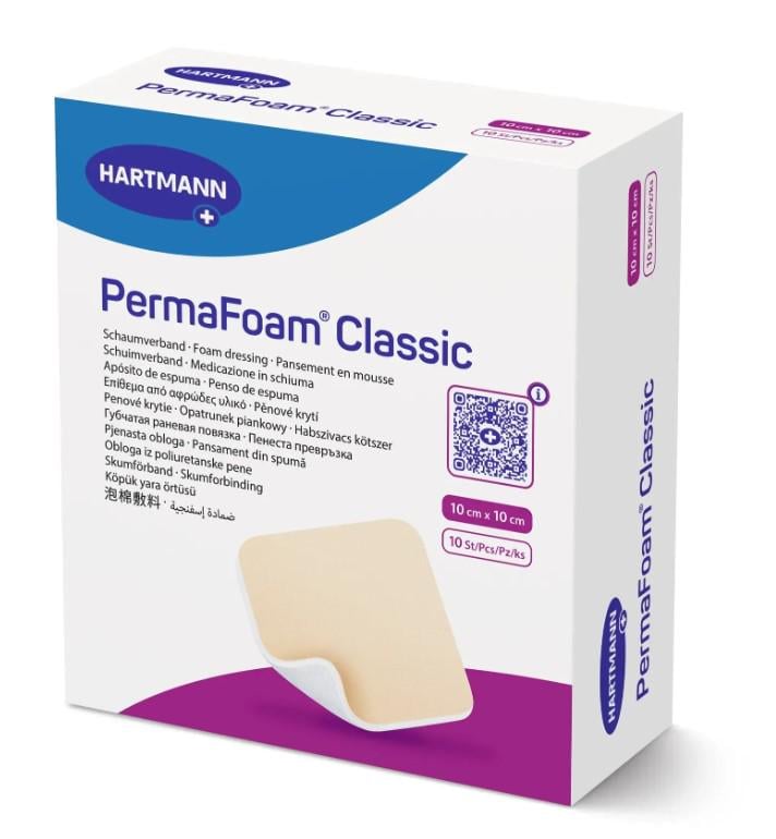 Повязка губчатая PermaFoam Classic 10х10 см