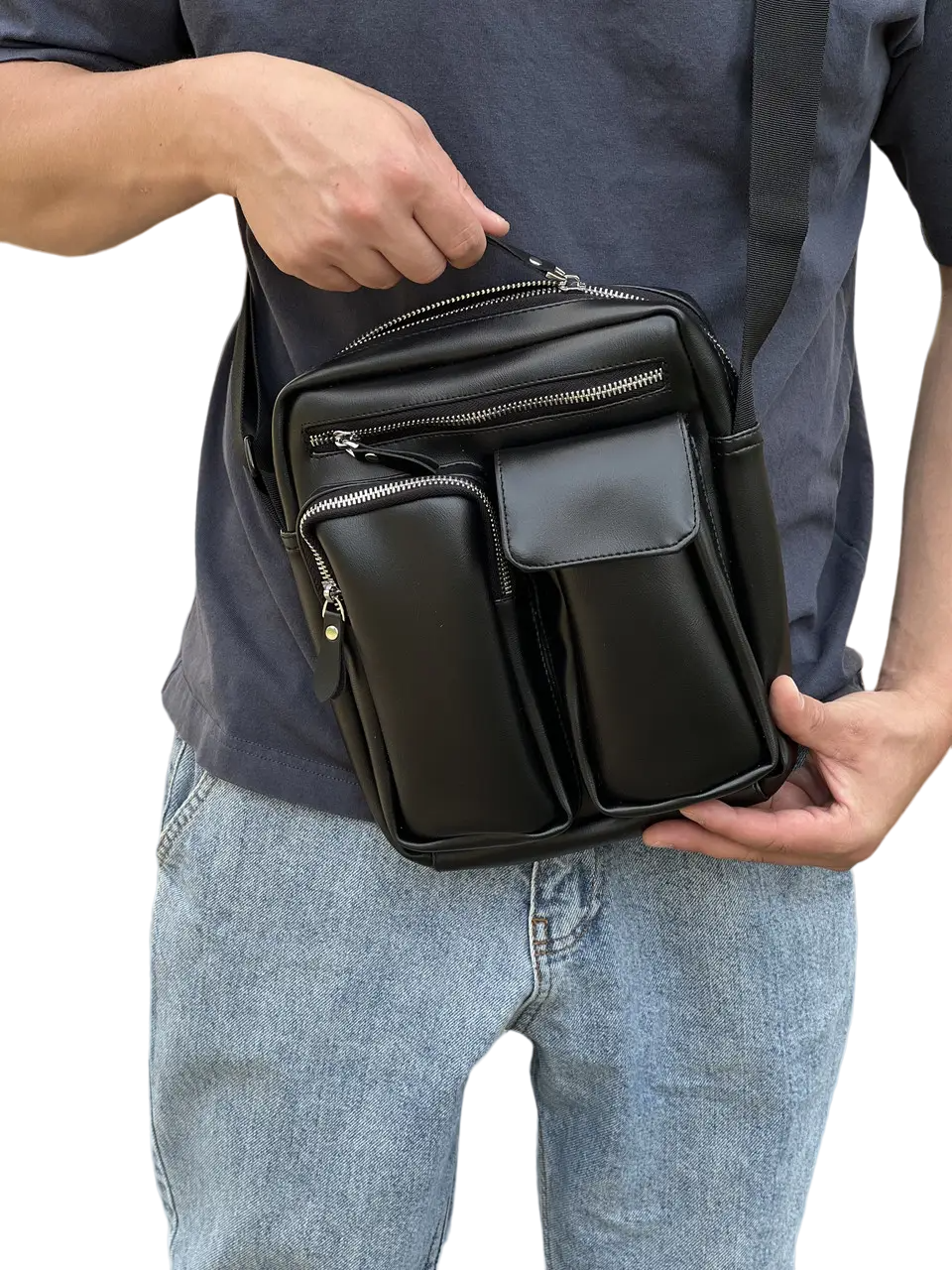 Мужская сумка-мессенджер Tobeyou через плечо с эко-кожи (393148632)