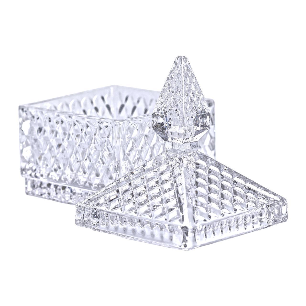 Цукорниця скляна з кришкою квадратна HP-YH-41 8,5х8,5х15 см (A-033642) - фото 3 Цукорниця скляна з кришкою квадратна HP-YH-41 8,5х8,5х15 см (A-033642) - фото 3