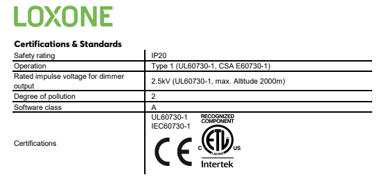 Диммер Loxone Dimmer Extension (100029) - фото 11