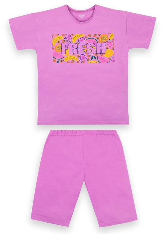 Костюм детский хлопковый летний для девочки Gabbi KS-21-9 122 см Сиреневый (12660)