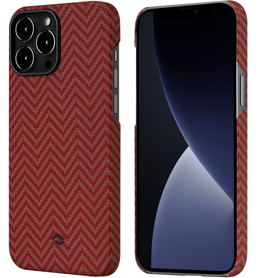 Чехол-накладка Pitaka MagEZ Case 2 for iPhone 13 Pro, Herringbone Red/Orange (KI1307P)
