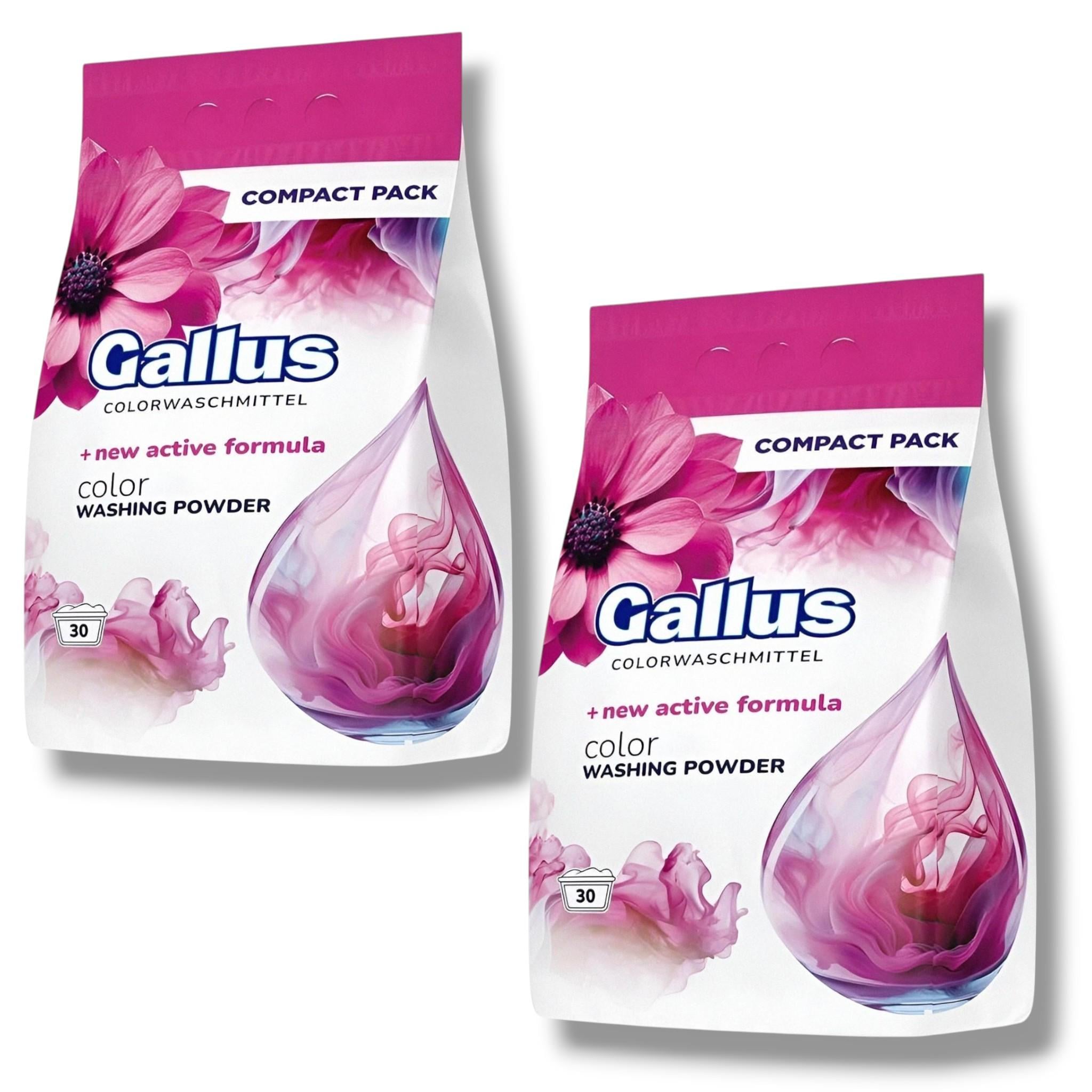Набор порошок концентрат для стирки Gallus Color COMPACT PACK 1,8 кг 30 стирок 2 пак. (303927-2)
