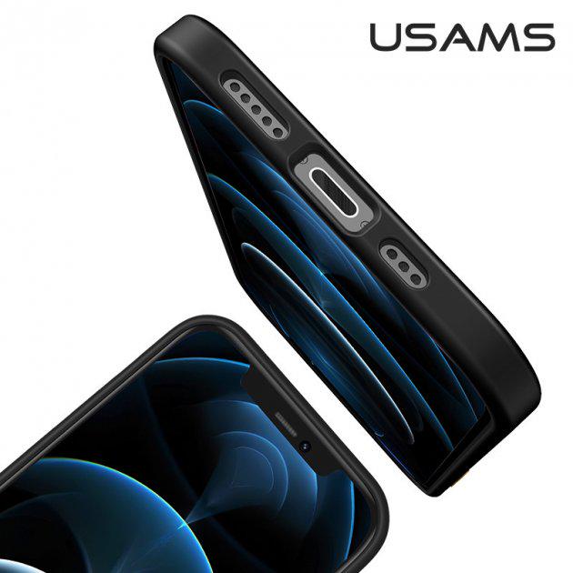 Чохол Usams Case for iPhone 12 Mini 5,4" Janz Series US-BH626 Black (44fcb6bc) - фото 5