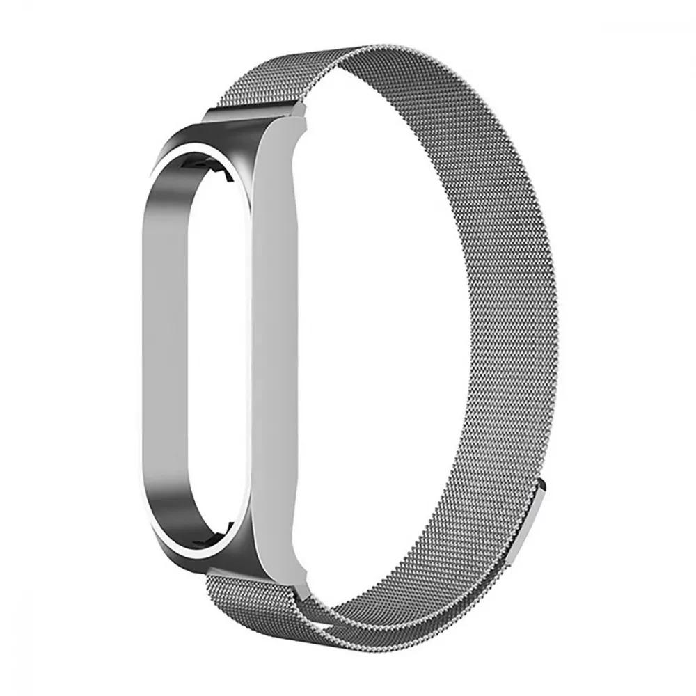Ремінець Milanese Loop для фітнес-браслету PRC Mi Band 8 Silver (13925680)