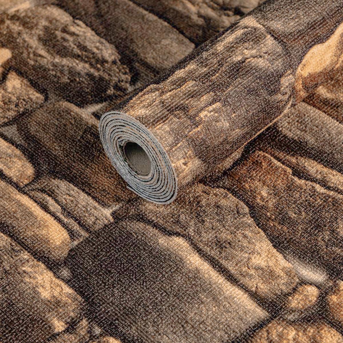 Шпалери самоклеючі камінь 2800х450х1,8 мм Жовтий (SW-00000728)