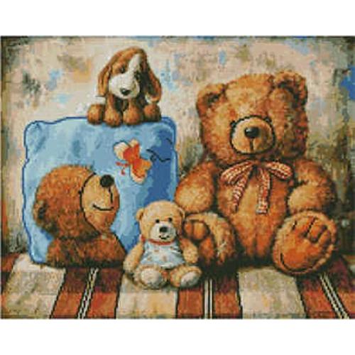 Алмазная мозаика Strateg Премиум Друзья ребенка 40x50 см (Str-L-302)