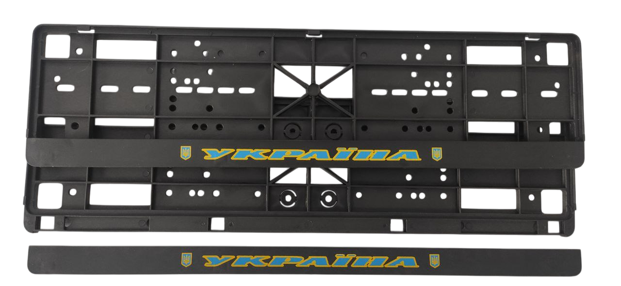 Рамка номерного знака с защелками Книжка с надписью "Украина" пара (18064)