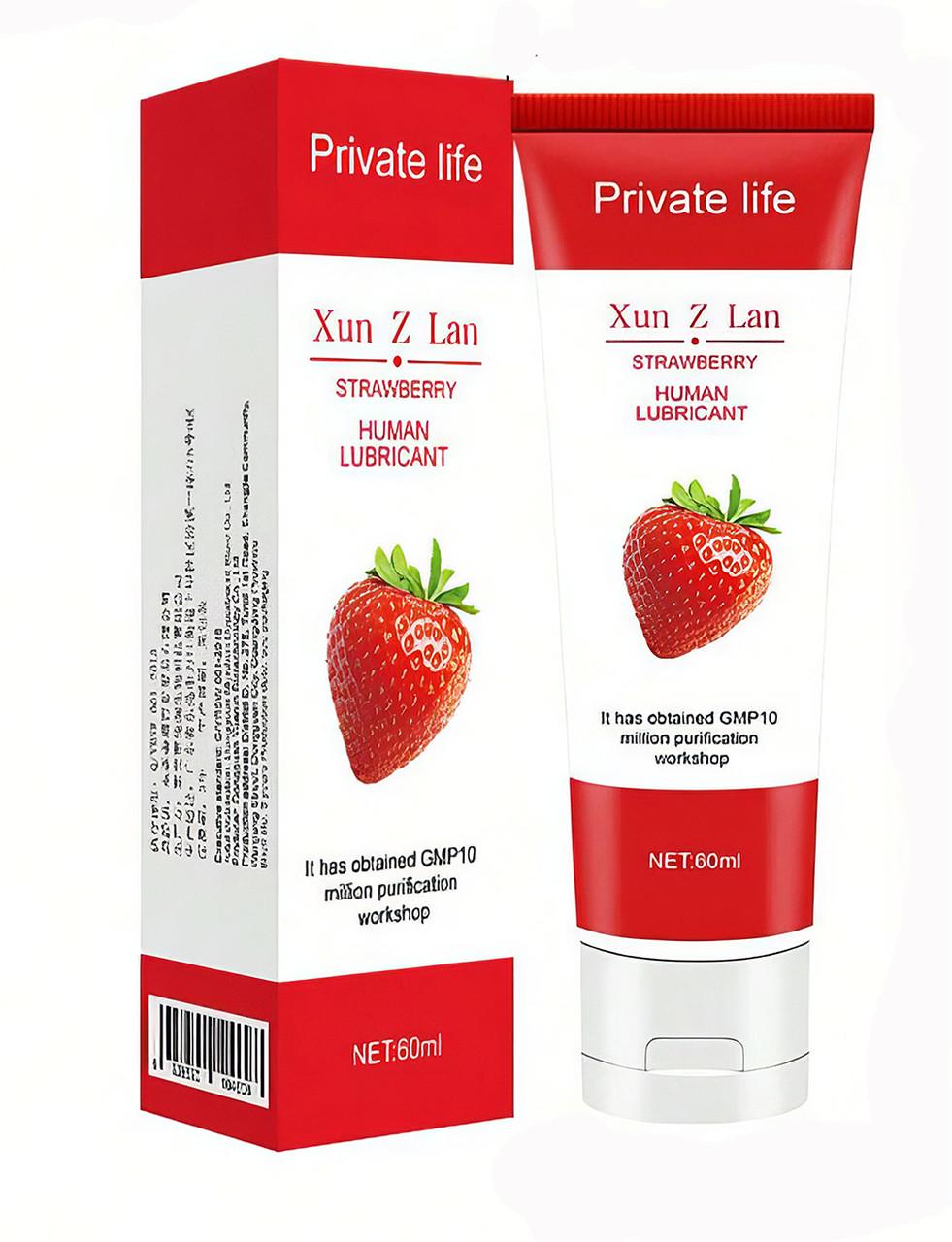 Лубрикант оральный Private life с клубничным вкусом 60 мл (s_60_OLYT04)