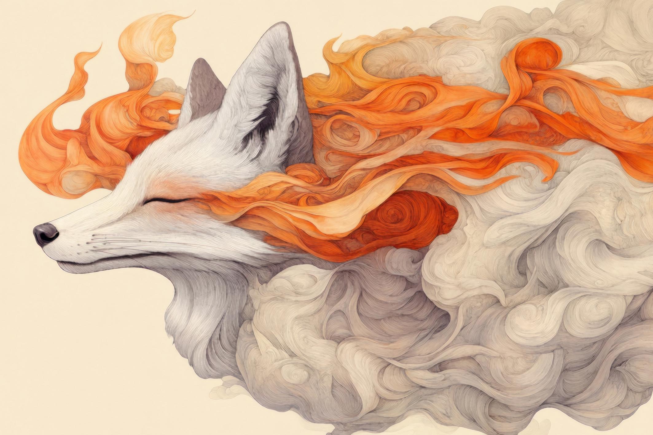 Фотообои флизелиновые Upstream Лисица в абстракции 180х120 см (SPF-164/2)