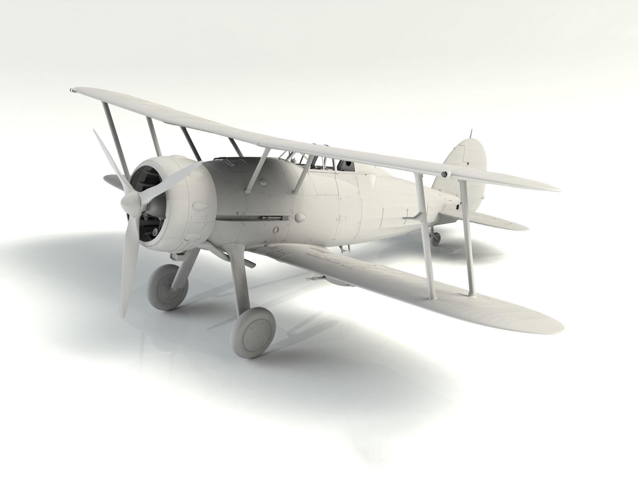 Збірна модель ICM Gloster Gladiator Mk.II британський винищувач II СВ (32041) - фото 10