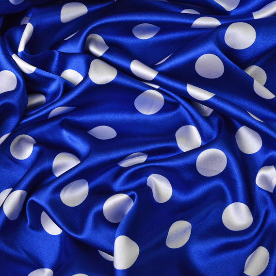 Ткань Ideia Горохи атлас 1,45 м Blue (2200004108964)