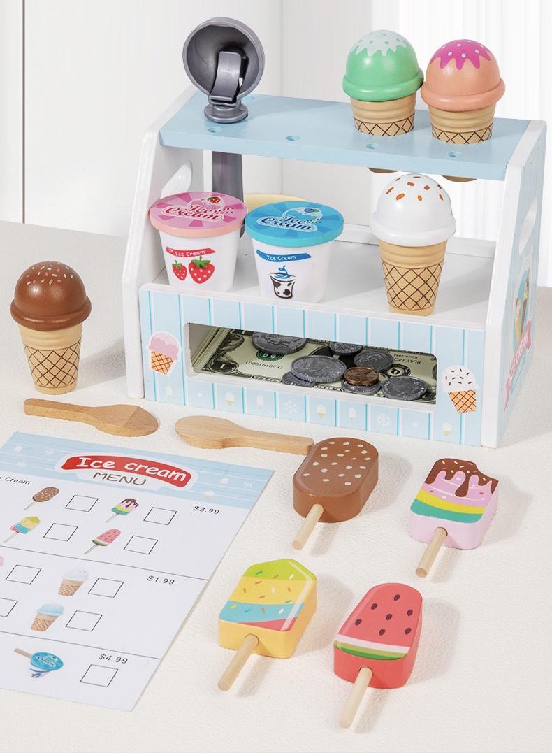 Дитячий ігровий набір Ice Cream Counter Морозиво дерев'яний (131) - фото 4 Дитячий ігровий набір Ice Cream Counter Морозиво дерев'яний (131) - фото 4