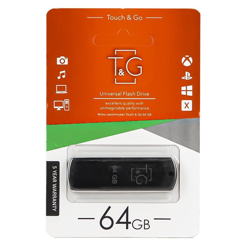 Флеш-накопитель 64 GB T&G 011 Classic Series Black для передачи данных (TG011-64GBBK) Флеш-накопитель 64 GB T&G 011 Classic Series Black для передачи данных (TG011-64GBBK)
