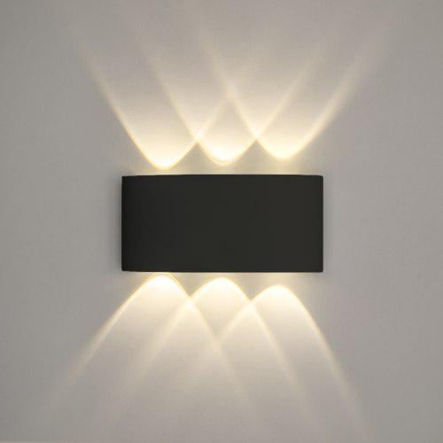 Бра светодиодный настенный Linza 3+3 6W 3000K 220V IP54 Black (22049617) - фото 1