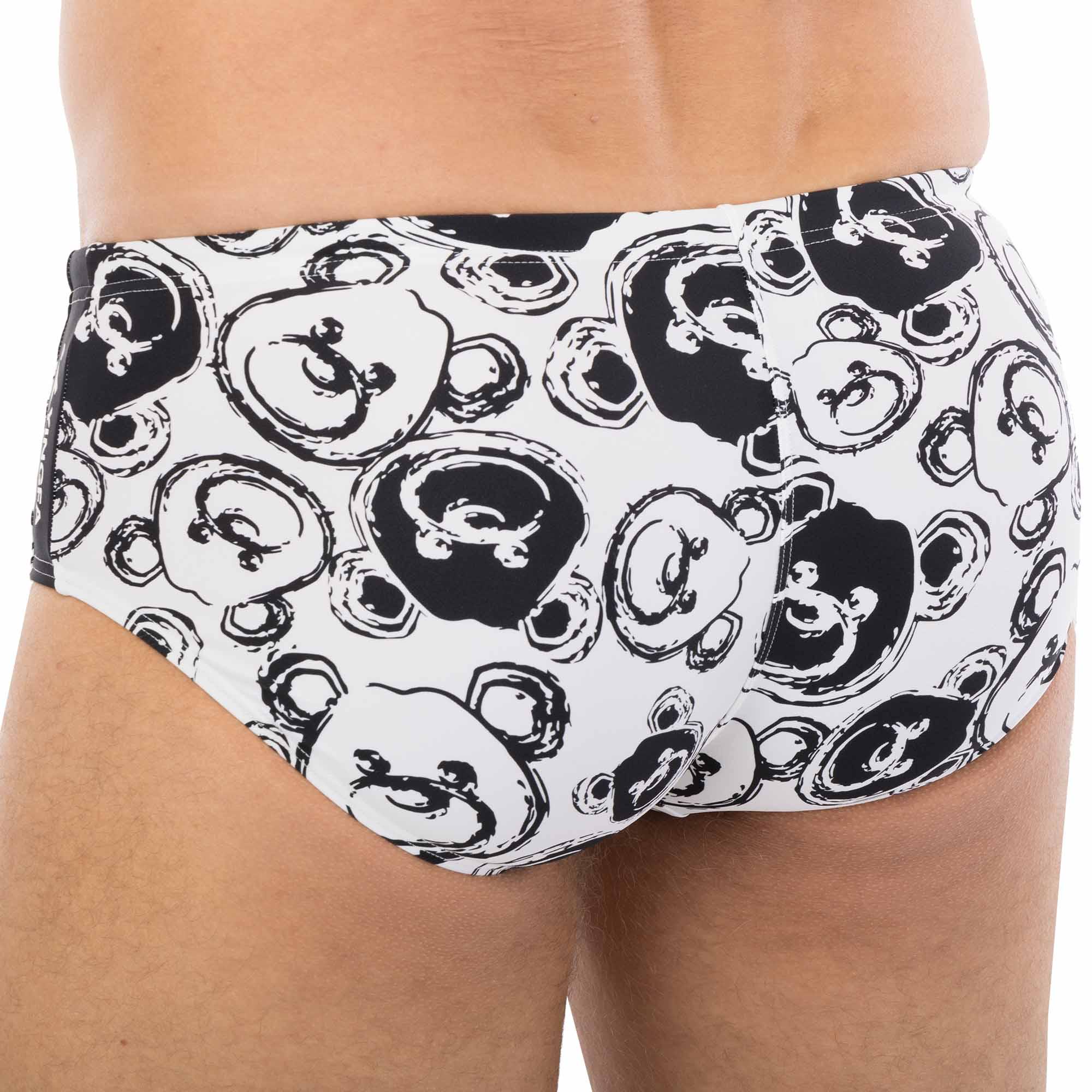 Плавки мужские классические для плавания YINGFA Bear 9649 XS Черный/белый (9649_Черный-белый_2XL_(170-17) - фото 5 Плавки мужские классические для плавания YINGFA Bear 9649 XS Черный/белый (9649_Черный-белый_2XL_(170-17) - фото 5