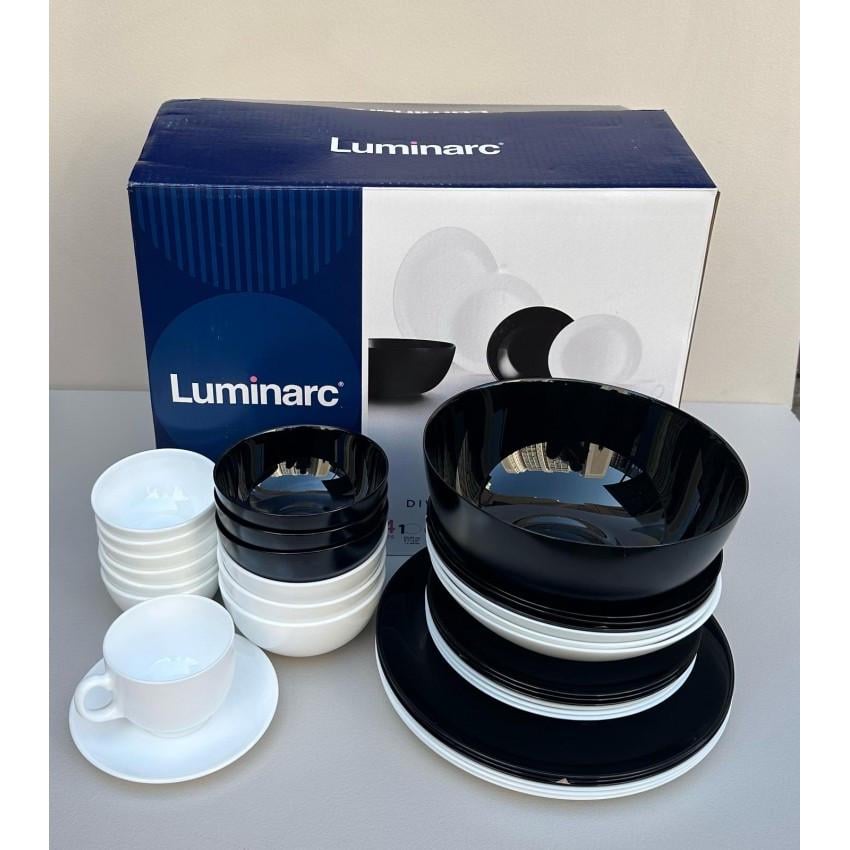 Столовый сервиз Luminarc Diwali P4678 44 предмета Black/White (2759736997) - фото 4