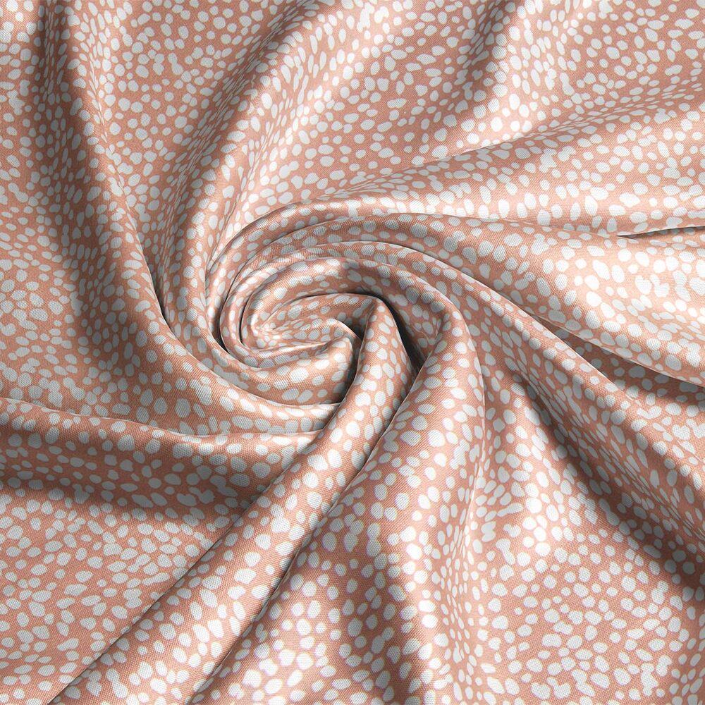 Ткань платья атлас шелк стрейч бисер Беж (18190)