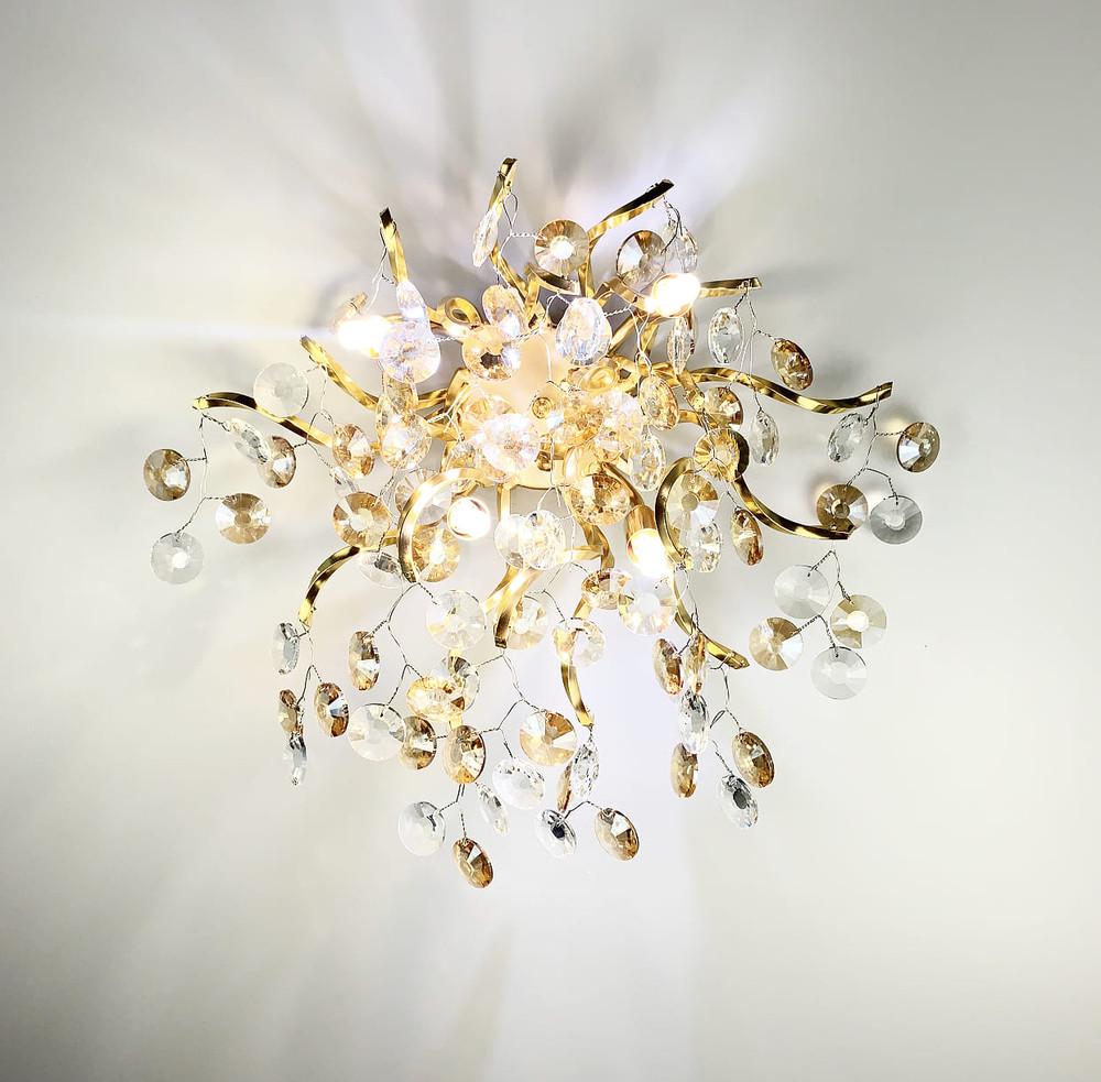 Светильник настенный в природных мотивах Золотой (WB 5069-G)