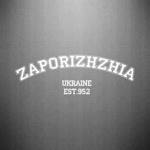 Наклейка ZAPORIZHZHIA 35x11,5 см Белый (21943694)