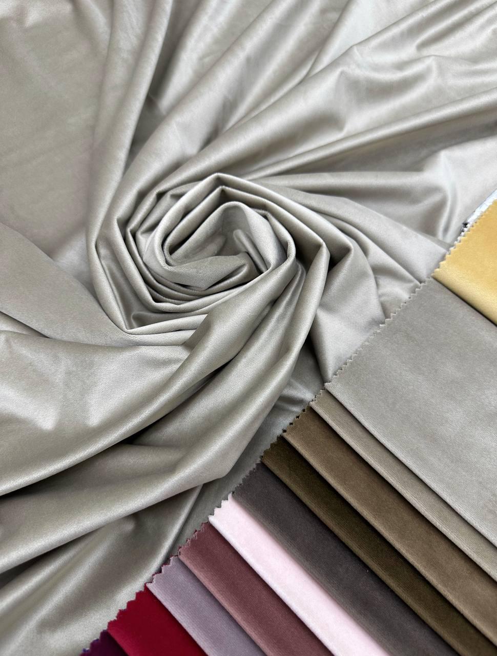 Штора велюрова на тасьмі 6 см 150х270 см Сіро-бежевий (SB01-12N9Т43) - фото 5