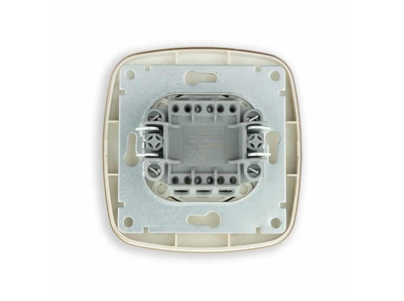 Выключатель одноклавишный встроенный HOROZ ELECTRIC ELA 10А 250V Золотой (112-007-0001-030) - фото 4