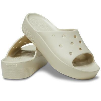 Шлепанцы женские Crocs Classic Platform Slide M8W10 р. 41 26,5 см Bone (208180) - фото 3