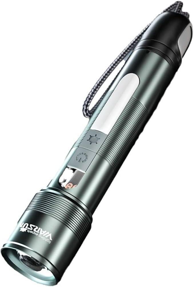 Ліхтар акумуляторний Warsun NB011000lm USB Type‑C 18650 на 2800 mAh з функцією Powerbank бокове світло Сірий (FLASH‑WARSUN‑NB01)