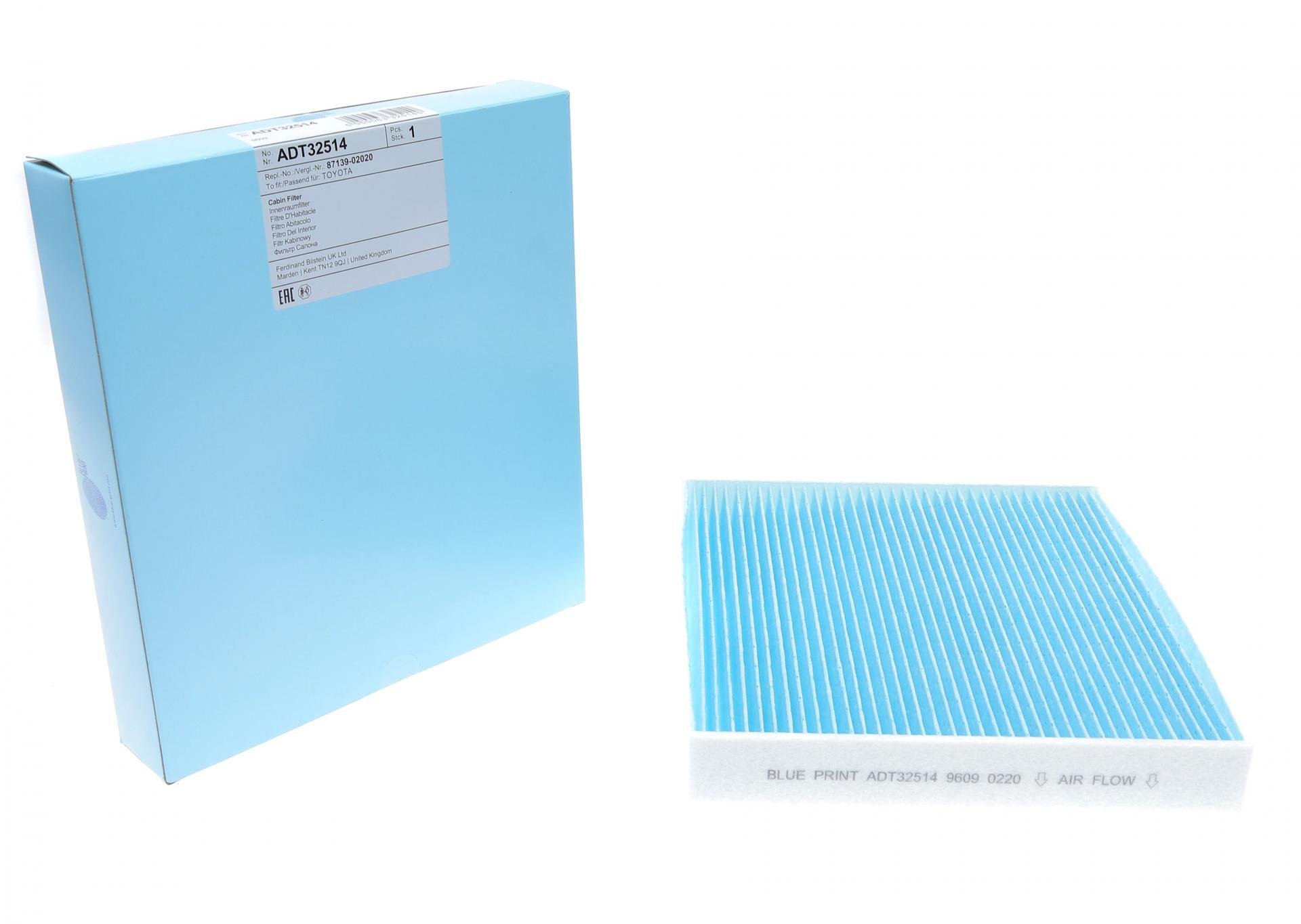 Фильтр салона BLUE PRINT для Toyota LAnd Cruiser 07-/Lexus ES/GS/IS/LS/LX/RX 05- (ADT32514)