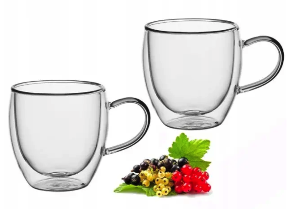 Набор чашек Kamille стеклянная с двойными стенками 250 мл 2 шт. (9010)