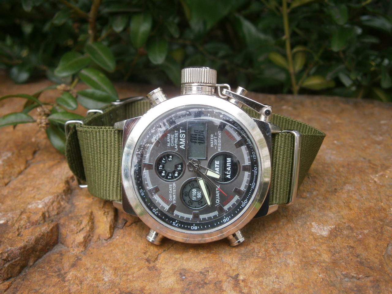 Годинник чоловічий спортивний Mílitary AMST 3003C Silver/Green - фото 4