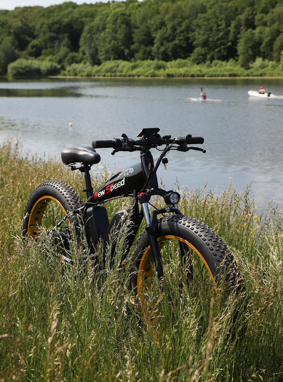 Електровелосипед New Speed ​​1000W 48V 13Ah з рамою та широкими колесами Чорний (66110) - фото 4