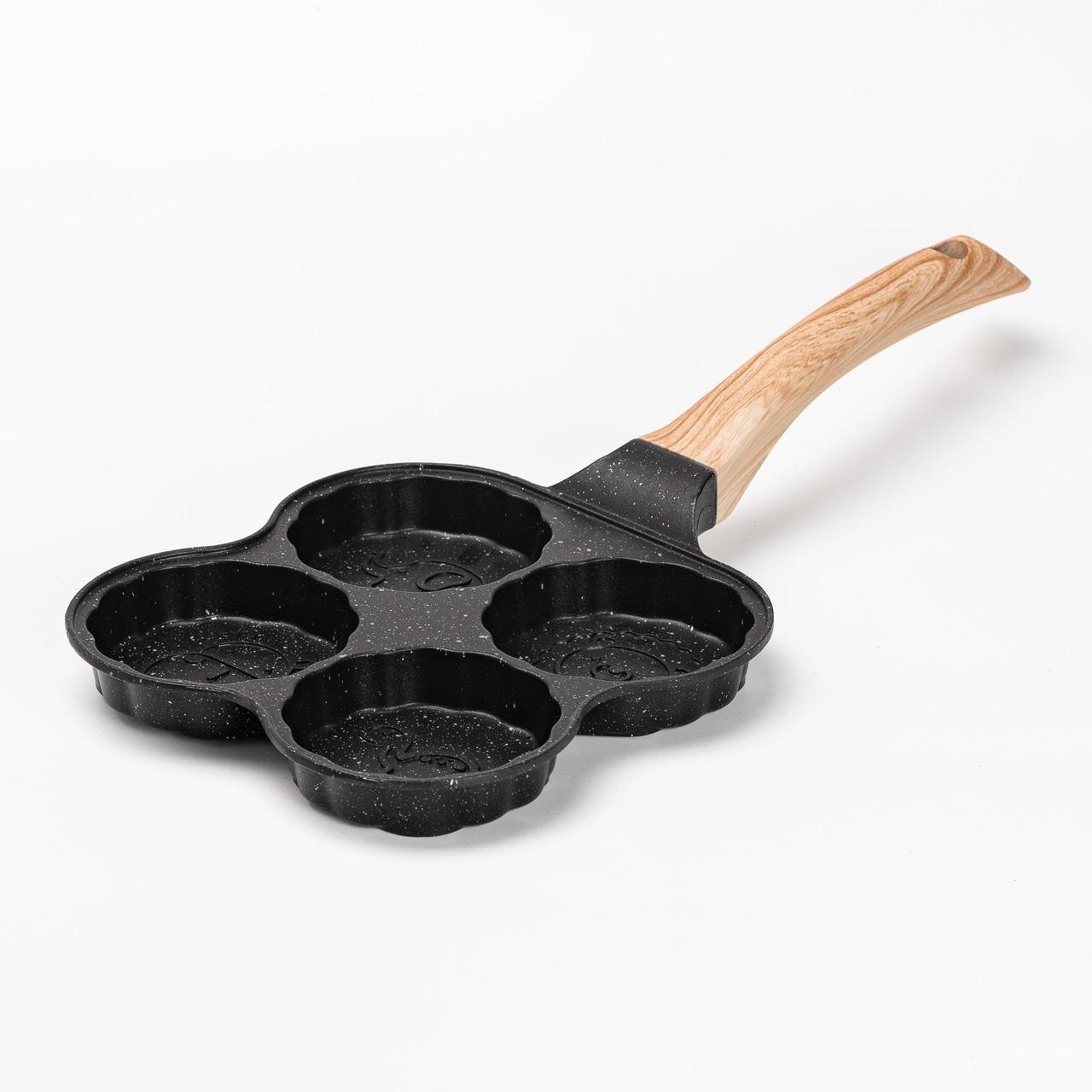 Сковорода для оладьев/яиц/панкейков антипригарная порционная на 4 секции (4882)