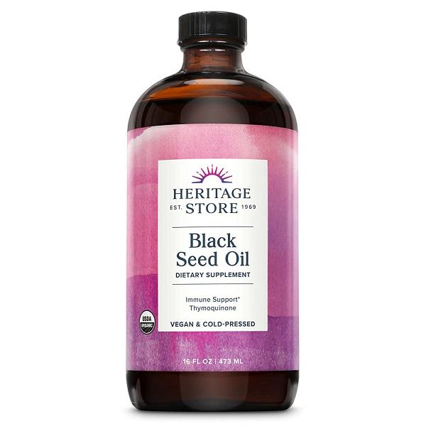 Чорний кмин Heritage Products Black Seed Oil 16 ун. 450 мл 96 порцій