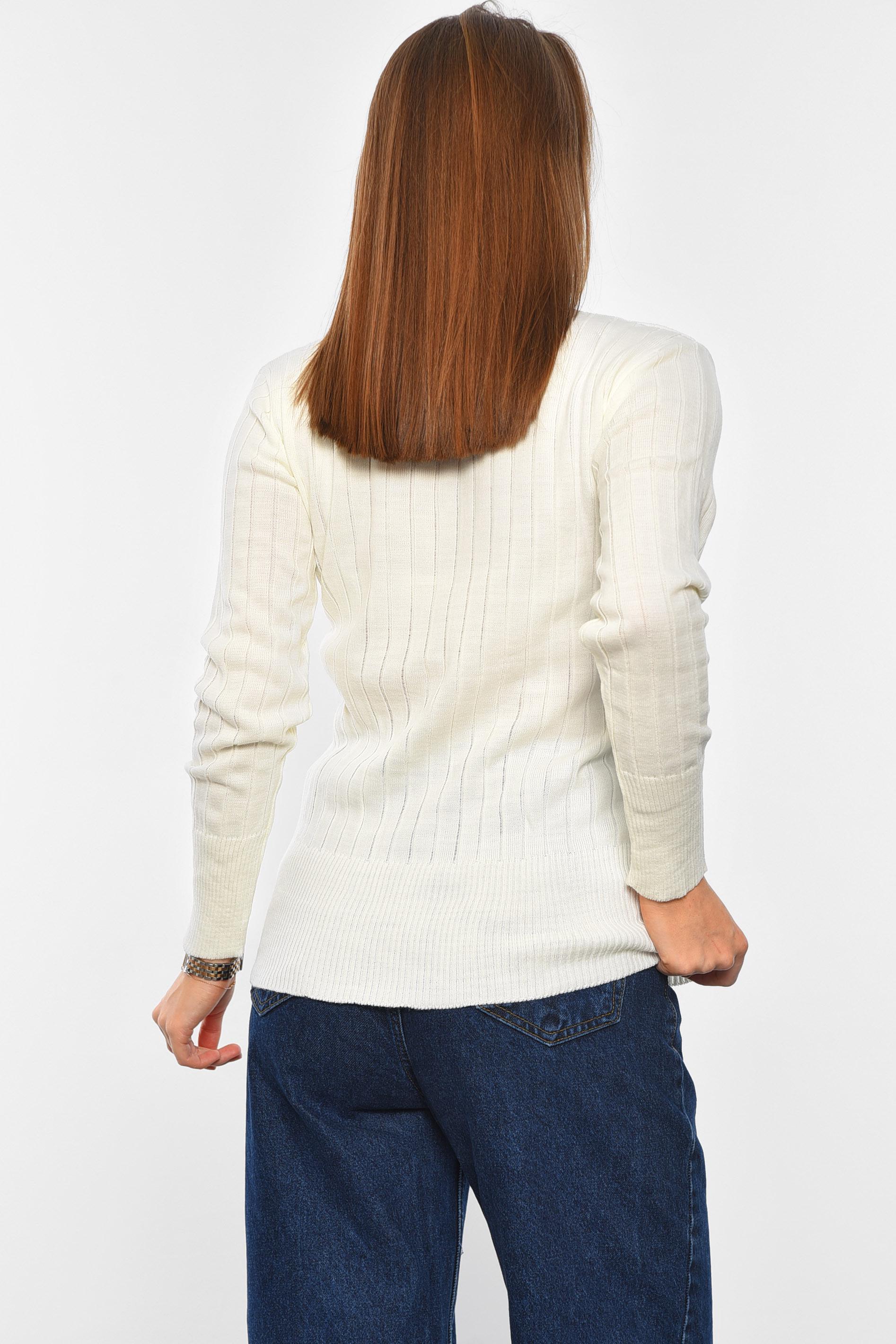 Гольф жіночий однотонний XL/L Білий (194555) - фото 3