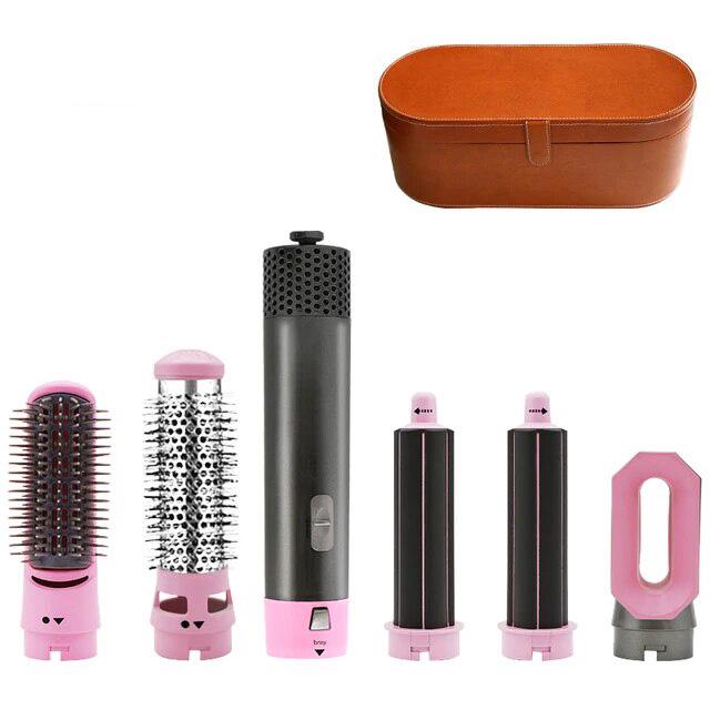 Фен-стайлер HAIR BRUSH 5в1 в подарочной коробке Светло-розовый (302-5-1) - фото 1