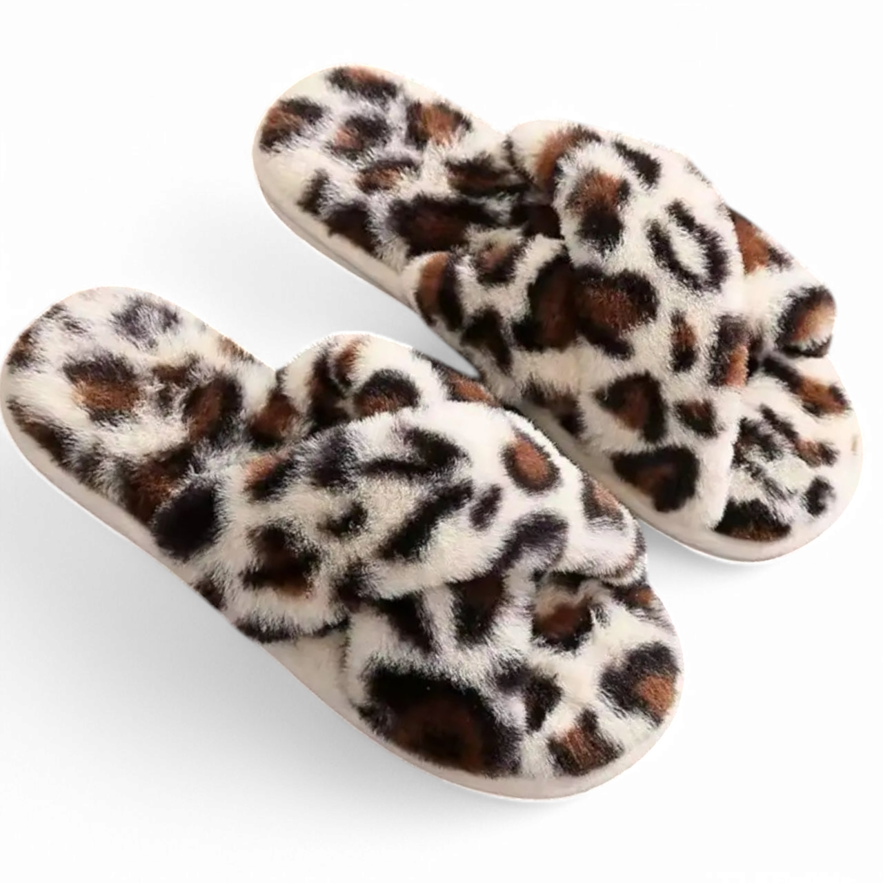 Тапки женские меховые с пушком р. 37 24 см Леопардовый (2530994711) Тапки женские меховые с пушком р. 37 24 см Леопардовый (2530994711)