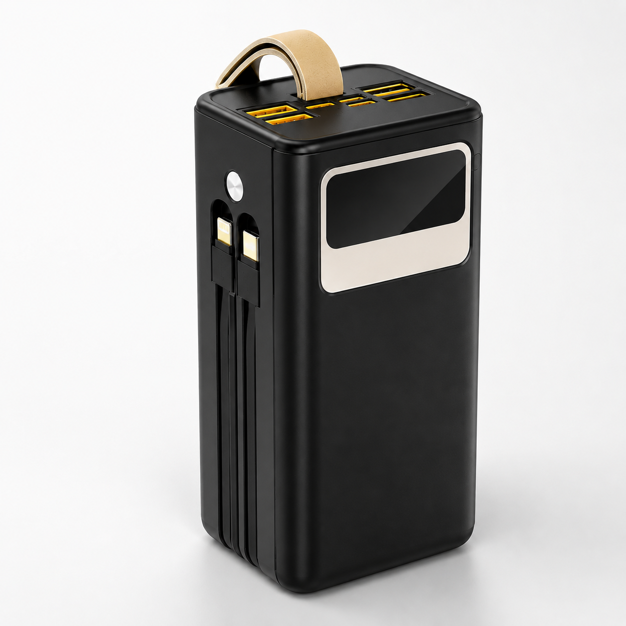 Повербанк Borofone DBT35A 40000 mAh с быстрой зарядкой 22,5 Вт PD 20 Вт 4 USB и встроенными кабелями (37238659)