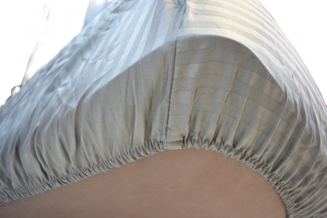 Простынь на резинке Чарівна ніч сатин страйп 160x200x25 см Серый - фото 2 Простынь на резинке Чарівна ніч сатин страйп 160x200x25 см Серый - фото 2