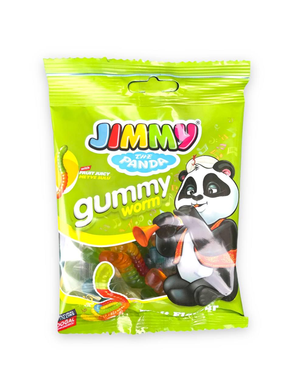 Мармелад жевательный Tayas Jimmy the Panda Червячки 80 г (14934221) - фото 1