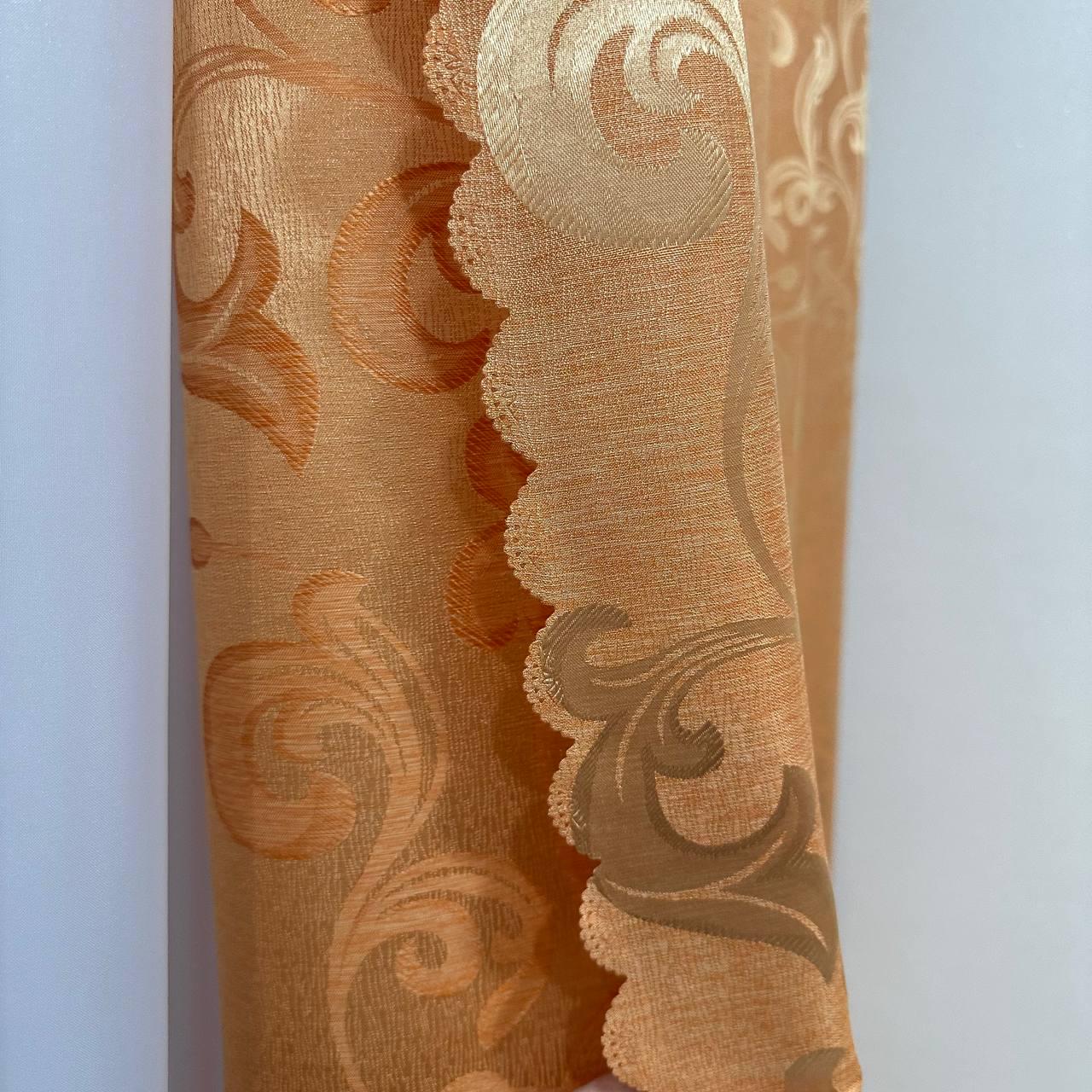 Штори Toscana жаккардові 1,5х2,7 м 2 шт. Персиковий - фото 8