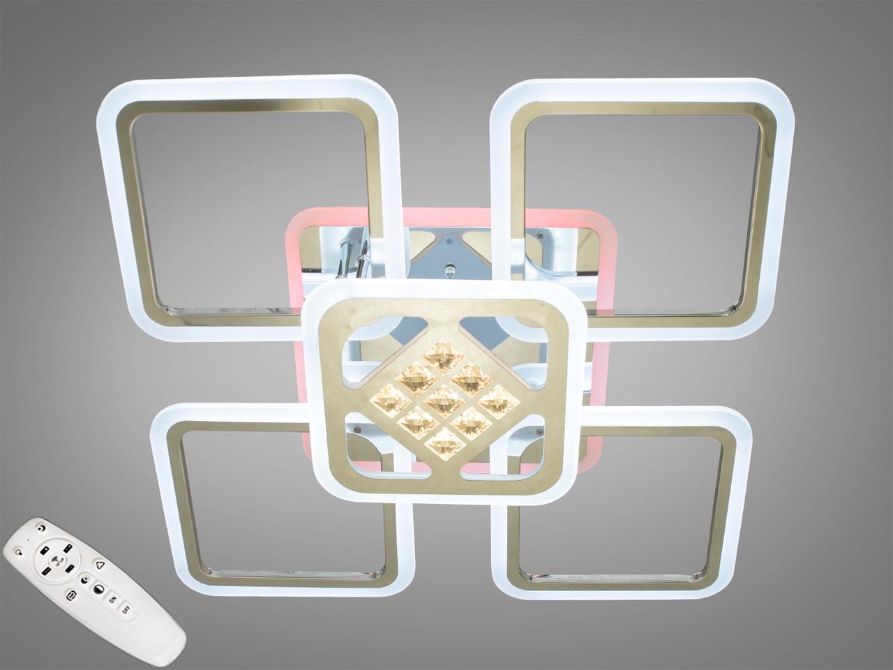 Люстра потолочная с диммером LED A8190/4+1G 3col dim (2437597013)